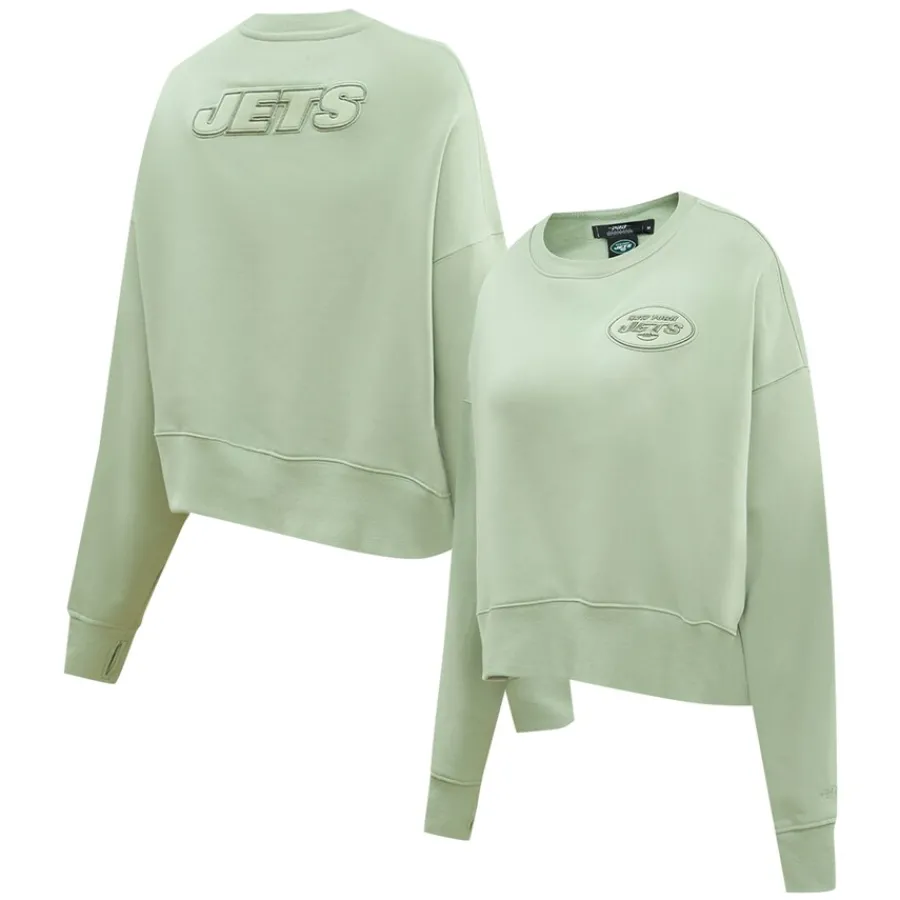 Women New York Jets Sweatshirts & Fleece | Women^Women's Pro Standard Light Green Neutral Pullover Sweatshirt