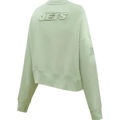 Women New York Jets Sweatshirts & Fleece | Women^Women's Pro Standard Light Green Neutral Pullover Sweatshirt