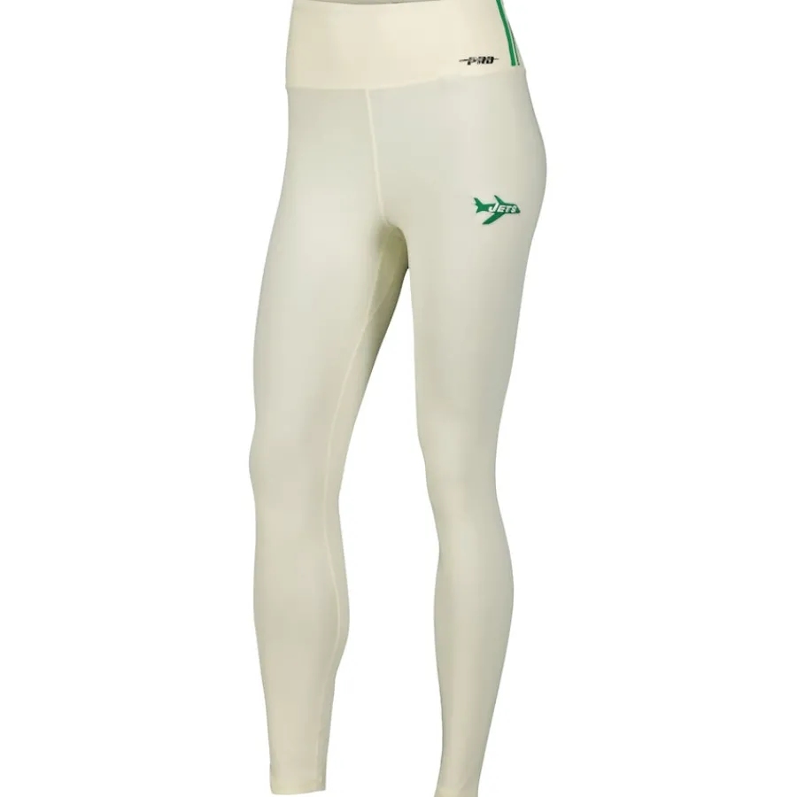 Women New York Jets Shorts & Pants^Women's Pro Standard Cream Retro Classic Tri-Blend Jersey Leggings