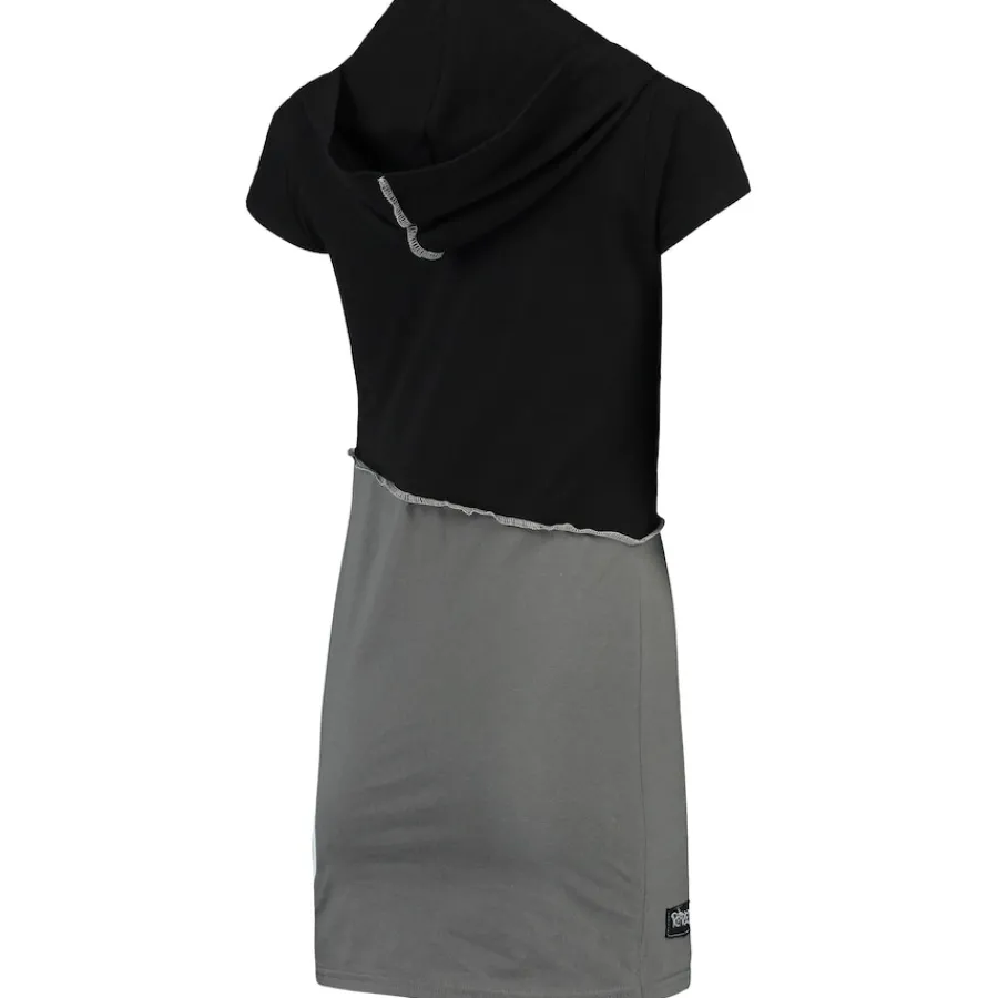 Women New York Jets Dresses & Skirts^Women's Refried Apparel Black/Gray Sustainable Hooded Mini Dress
