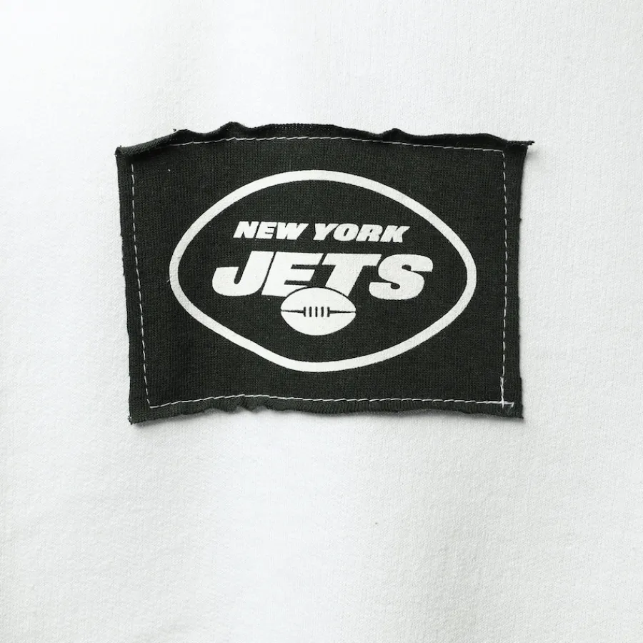 Women New York Jets Sweatshirts & Fleece | Women^Women's Refried Apparel White Sustainable Crop Dolman Pullover Hoodie