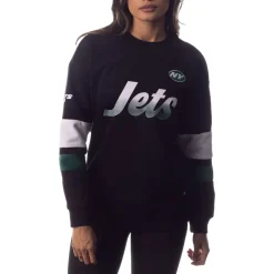Women New York Jets Sweatshirts & Fleece | Women^Women's The Wild Collective Black Fleece Pullover Sweatshirt