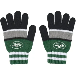 Women New York Jets Accessories | Gloves & Scarves^Women's WEAR By Erin Andrews Stripe Glove & Scarf Set