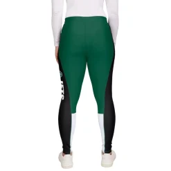 Women New York Jets Shorts & Pants^Women's WEAR By Erin Andrews Green/Black Color-Block Leggings