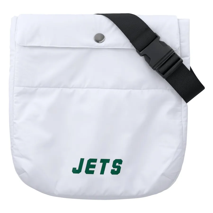 Women New York Jets Jackets^Women's WEAR By Erin Andrews White Packaway Full-Zip Puffer Jacket