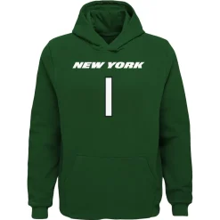 Kids New York Jets Sweatshirts & Fleece | Kids^Youth Ahmad Sauce Gardner Green Mainliner Player Name & Number Pullover Hoodie