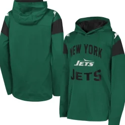 Kids New York Jets T-Shirts | Kids^Youth Green The Champ Is Here Retro Long Sleeve Hoodie T-Shirt