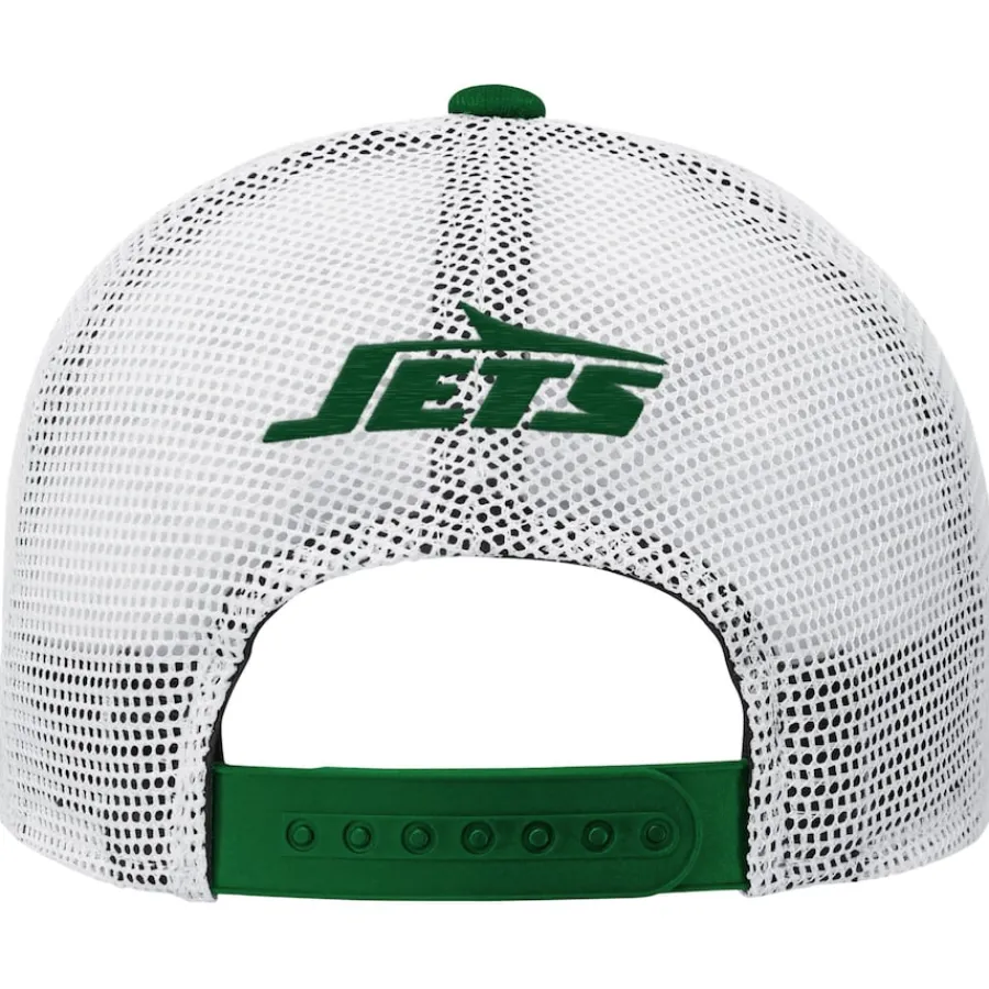 Kids New York Jets Hats | Kids^Youth Green Core Lockup Trucker Adjustable Hat