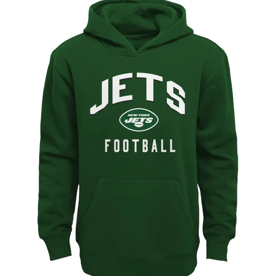 Kids New York Jets Rompers | Shorts & Pants^Youth Green/Heather Gray Play By Play Lightweight Pullover Hoodie & Fleece Pant Set