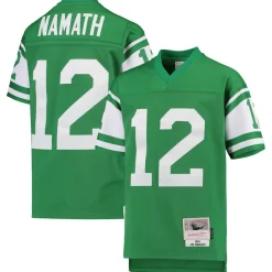 Kids New York Jets Jerseys | Kids^Youth Mitchell & Ness Joe Namath Green 1968 Legacy Retired Player Jersey