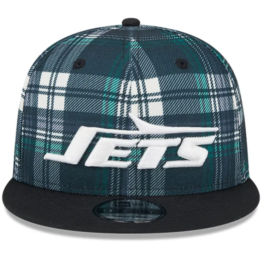 Kids New York Jets Hats | Kids^Youth New Era Black 2024 Sideline Statement 9FIFTY Snapback Hat