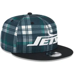Kids New York Jets Hats | Kids^Youth New Era Black 2024 Sideline Statement 9FIFTY Snapback Hat