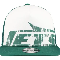 Kids New York Jets Hats | Kids^Youth New Era White/Green Distressed 9FIFTY A-Frame Snapback Hat