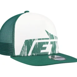 Kids New York Jets Hats | Kids^Youth New Era White/Green Distressed 9FIFTY A-Frame Snapback Hat