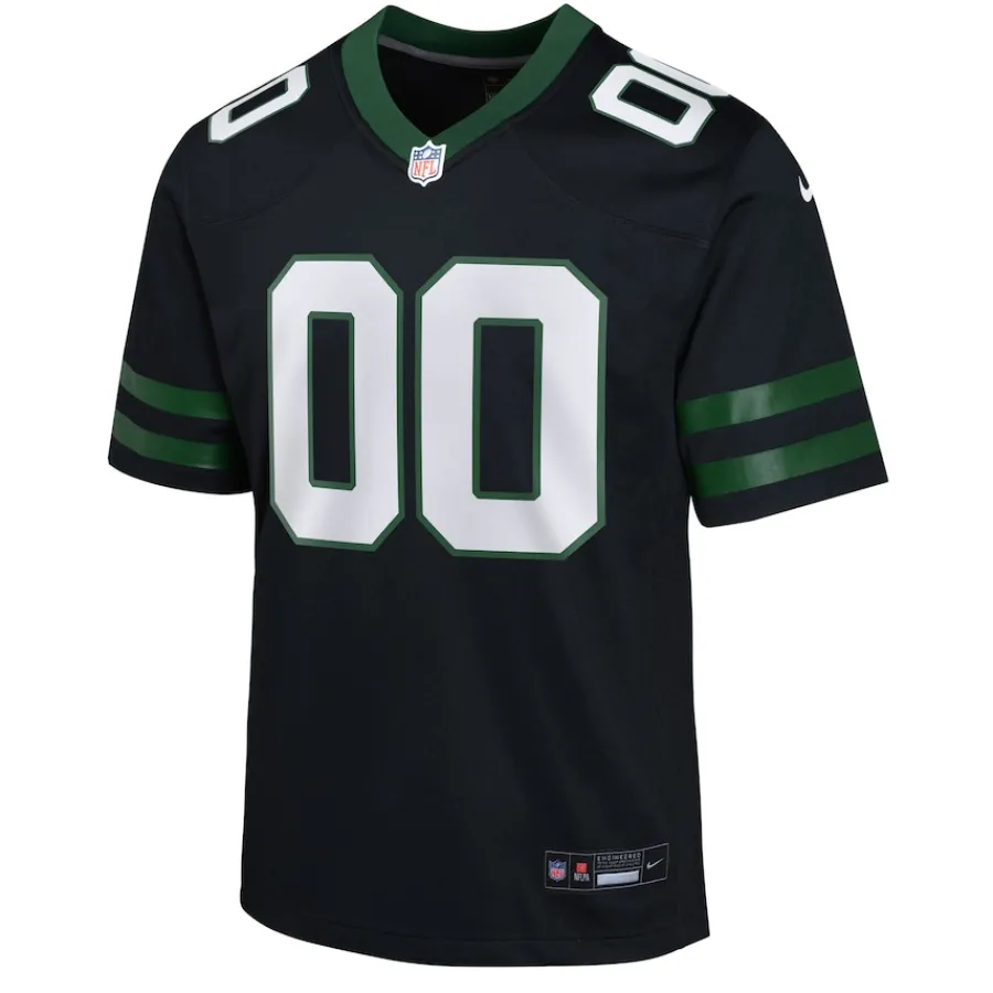 Kids New York Jets Jerseys | Kids^Youth Nike Legacy Black Alternate Custom Game Jersey