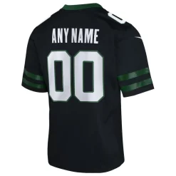 Kids New York Jets Jerseys | Kids^Youth Nike Legacy Black Alternate Custom Game Jersey