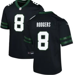 Kids New York Jets Jerseys | Kids^Youth Nike Aaron Rodgers Legacy Black Alternate Game Jersey