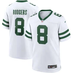 Kids New York Jets Jerseys | Kids^Youth Nike Aaron Rodgers Legacy White Game Jersey