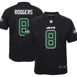 Kids New York Jets Jerseys | Kids^Youth Nike Aaron Rodgers Black Game Fashion Jersey