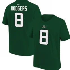 Kids New York Jets T-Shirts | Kids^Youth Nike Aaron Rodgers Green Player Name & Number T-Shirt