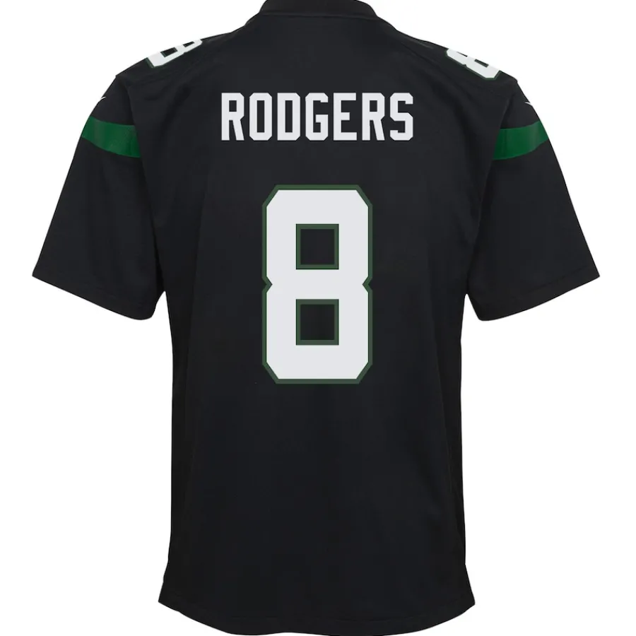 Kids New York Jets Jerseys | Kids^Youth Nike Aaron Rodgers Black Game Jersey