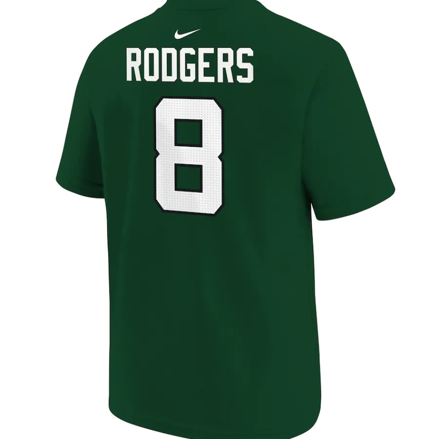 Kids New York Jets T-Shirts | Kids^Youth Nike Aaron Rodgers Green Player Name & Number T-Shirt