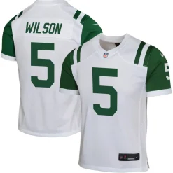 Kids New York Jets Jerseys | Kids^Youth Nike Garrett Wilson White Classic Alternate Game Jersey