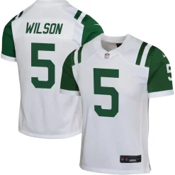 Kids New York Jets Jerseys | Kids^Youth Nike Garrett Wilson White Classic Alternate Game Jersey