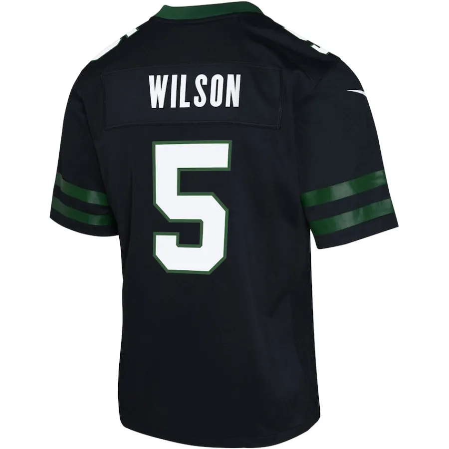 Kids New York Jets Jerseys | Kids^Youth Nike Garrett Wilson Legacy Black Alternate Game Jersey