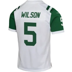 Kids New York Jets Jerseys | Kids^Youth Nike Garrett Wilson White Classic Alternate Game Jersey