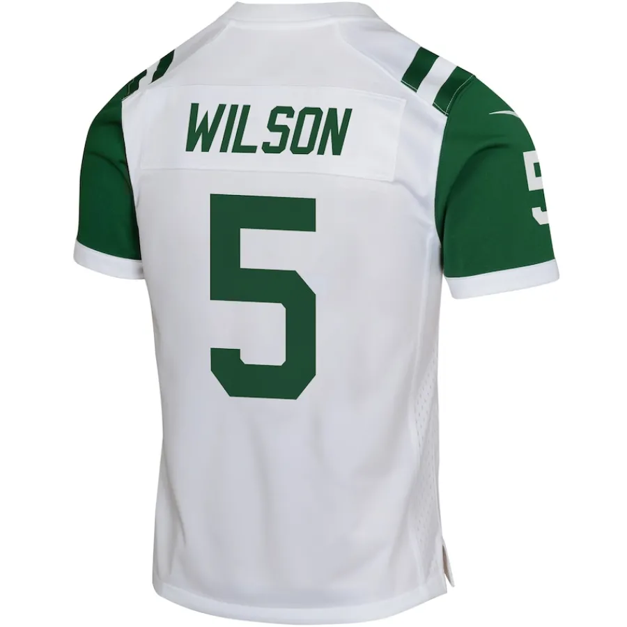 Kids New York Jets Jerseys | Kids^Youth Nike Garrett Wilson White Classic Alternate Game Jersey