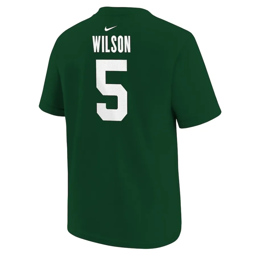 Kids New York Jets T-Shirts | Kids^Youth Nike Garrett Wilson Green Player Name & Number T-Shirt