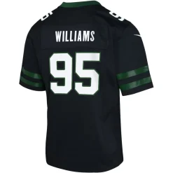 Kids New York Jets Jerseys | Kids^Youth Nike Quinnen Williams Legacy Black Alternate Game Jersey