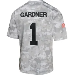 Kids New York Jets Jerseys | Kids^Youth Nike Sauce Gardner Arctic Camo 2024 Salute To Service Game Jersey