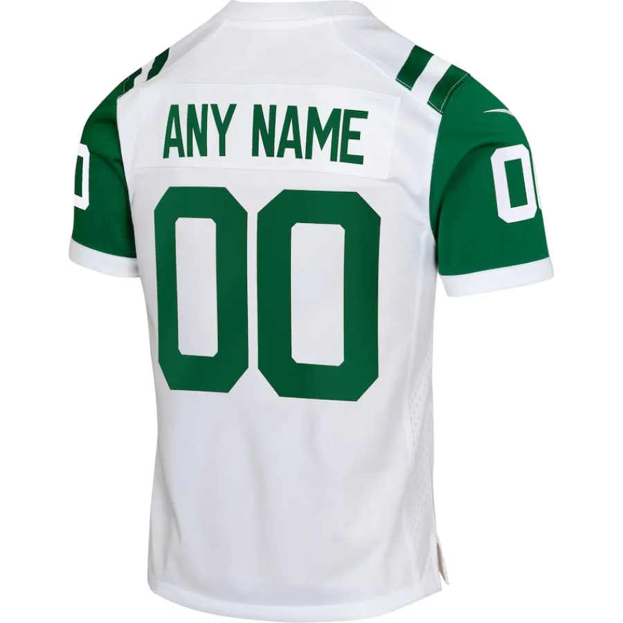 Kids New York Jets Jerseys | Kids^Youth Nike White Classic Alternate Custom Replica Jersey