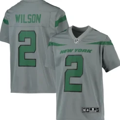 Kids New York Jets Jerseys | Kids^Youth Nike Zach Wilson Gray Inverted Team Game Jersey