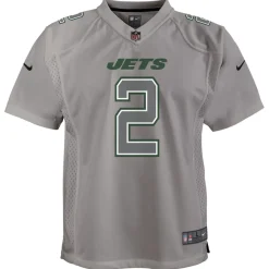 Kids New York Jets Jerseys | Kids^Youth Nike Zach Wilson Gray Atmosphere Game Jersey