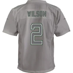 Kids New York Jets Jerseys | Kids^Youth Nike Zach Wilson Gray Atmosphere Game Jersey