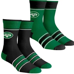 Kids New York Jets Shoes & Socks^Youth Rock Em Socks Multi-Stripe 2-Pack Team Crew Sock Set