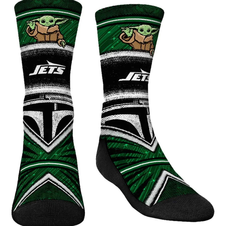 Kids New York Jets Shoes & Socks^Youth Rock Em Socks 3-Pack Mandalorian Crew Socks
