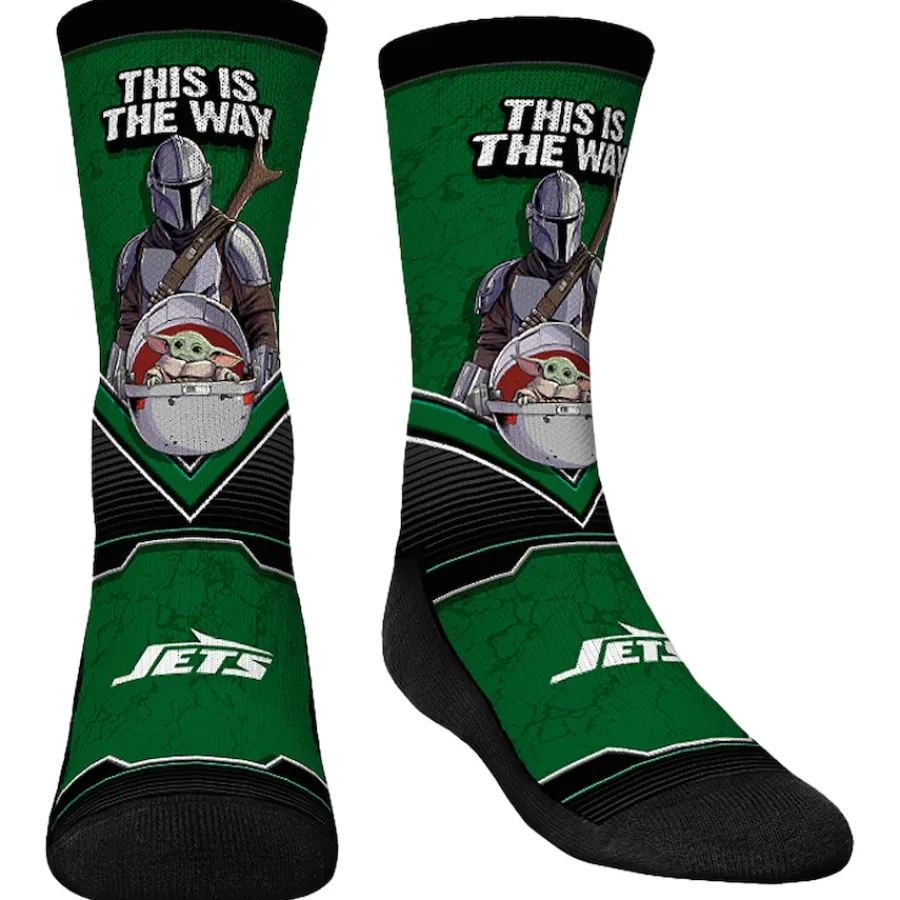 Kids New York Jets Shoes & Socks^Youth Rock Em Socks 3-Pack Mandalorian Crew Socks
