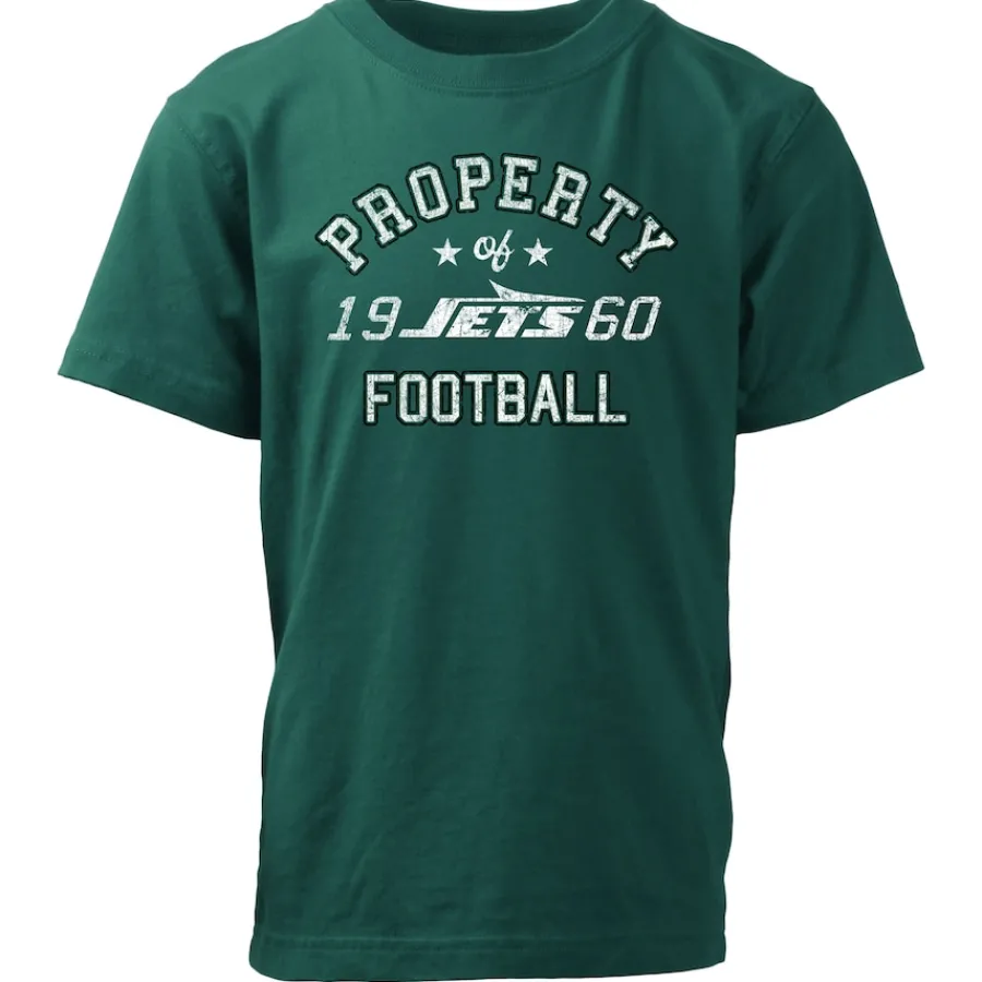 Kids New York Jets T-Shirts | Kids^Youth Wes & Willy Green Property Of T-Shirt